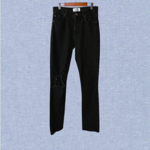 Reformation Liza High Rise Straight Jeans Size 26 in Black - Picture 1 of 14